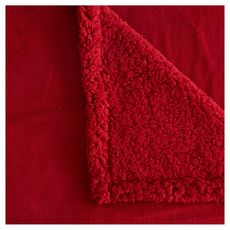 ACTUEL Couverture unie bi- matière en polyester 240g/m² SWEET  (Rouge )