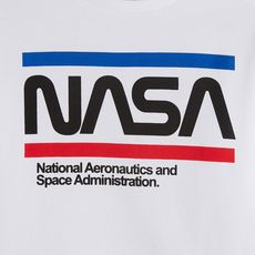 NASA T-shirt manches longues garçon (Blanc)