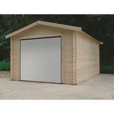 SOLID SUPERIA Garage bois Broome 16,20m² avec porte sectionnelle