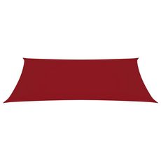 Voile de parasol Tissu Oxford rectangulaire 2x5 m Rouge