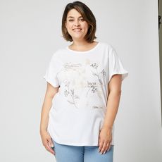 IN EXTENSO T-shirt manches courtes femme (Blanc)
