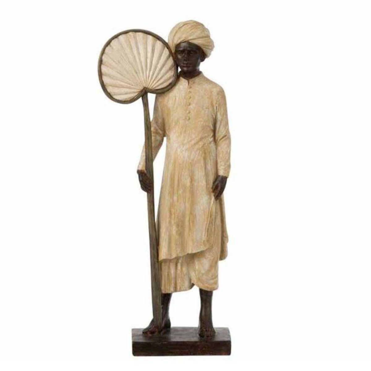 Paris Prix Statue Déco en Résine  Indien Debout  40cm Beige
