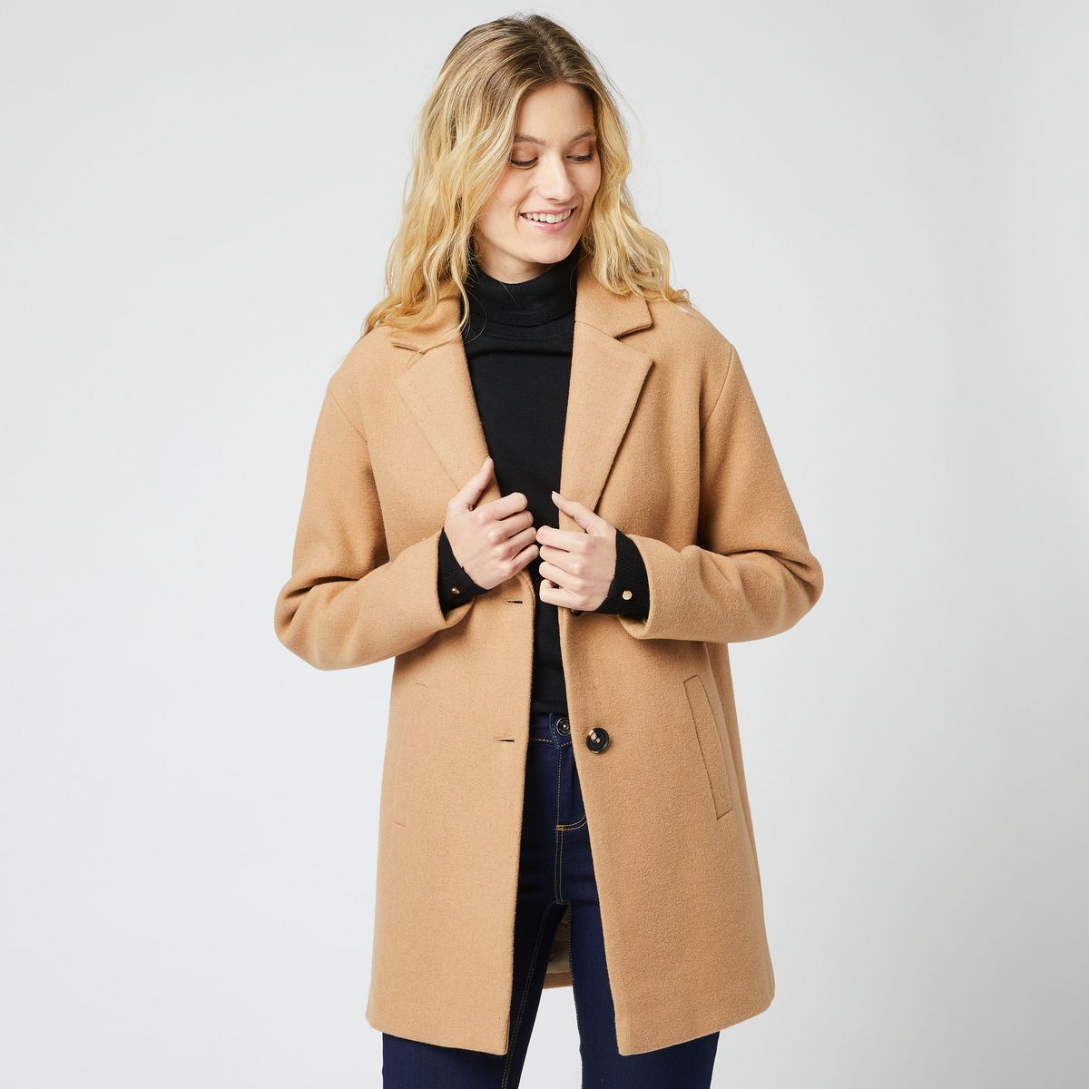 IN EXTENSO Manteau long beige femme pas cher Auchan