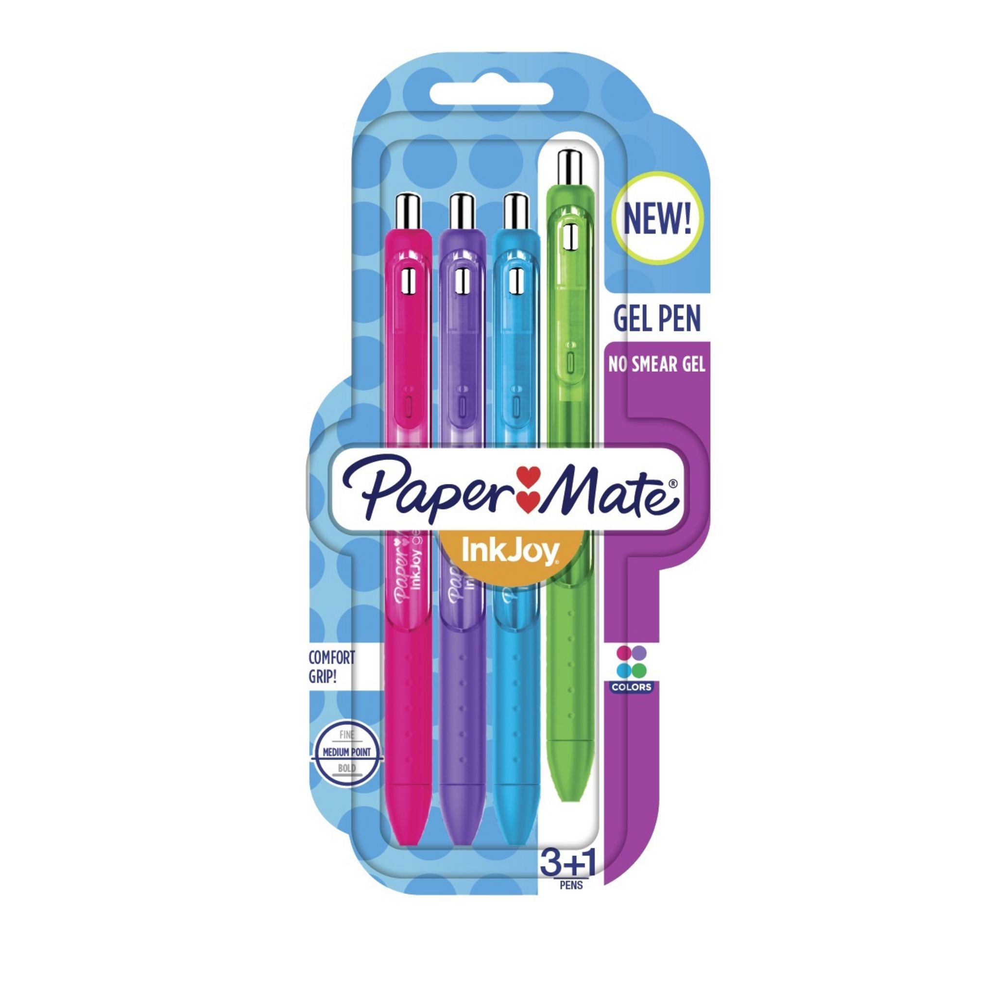 Paper Mate stylo gel InkJoy , pointe moyenne , couleurs assorties , lot de  14 : : Fournitures de bureau