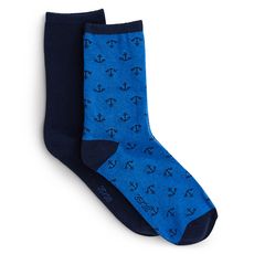 IN EXTENSO Lot de 2 paires de chaussettes garçon (Bleu marine)