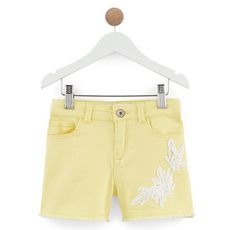 IN EXTENSO Short twill fille (Jaune)