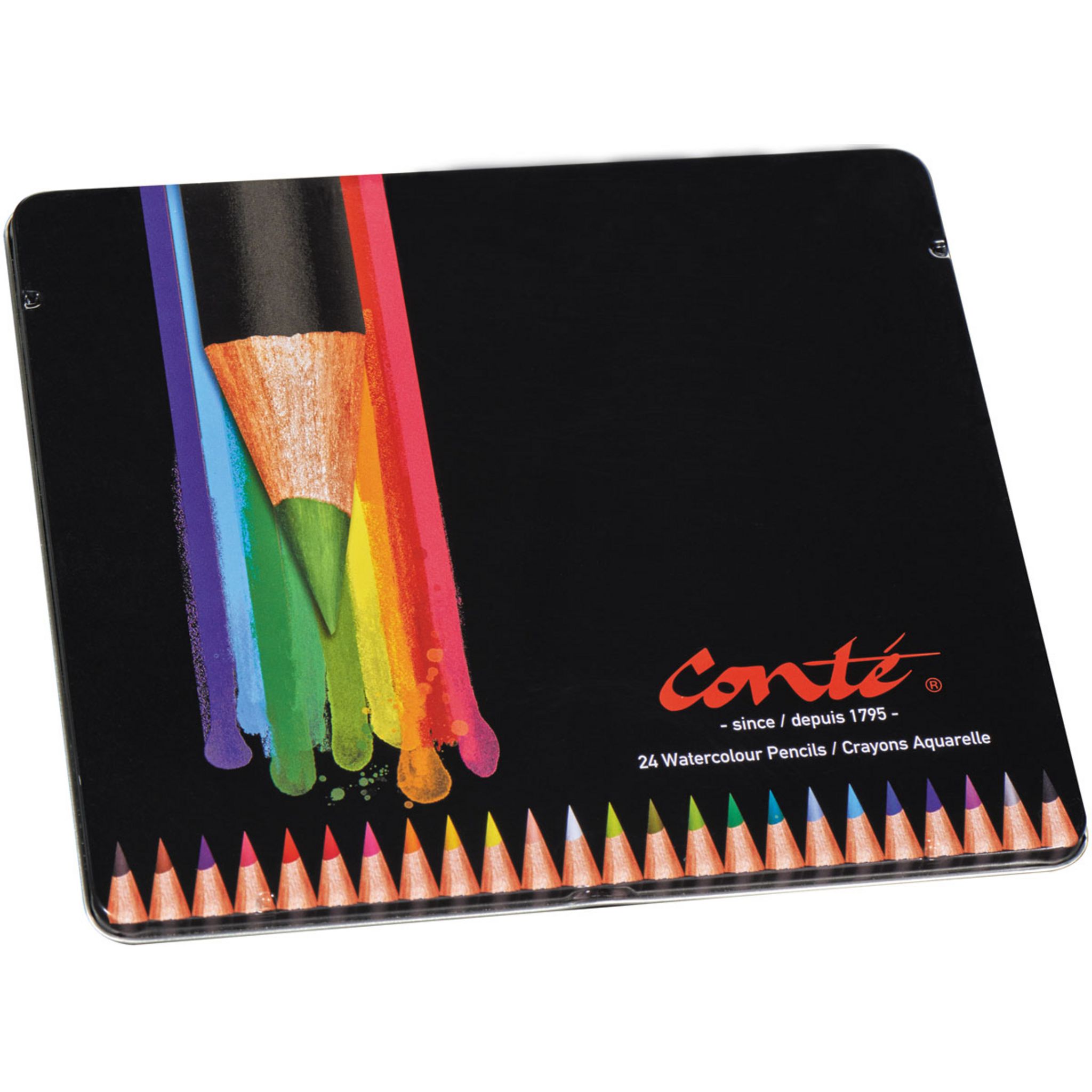 Conté Crayons de Couleur Aquarellables pour Adultes - 24 Couleurs