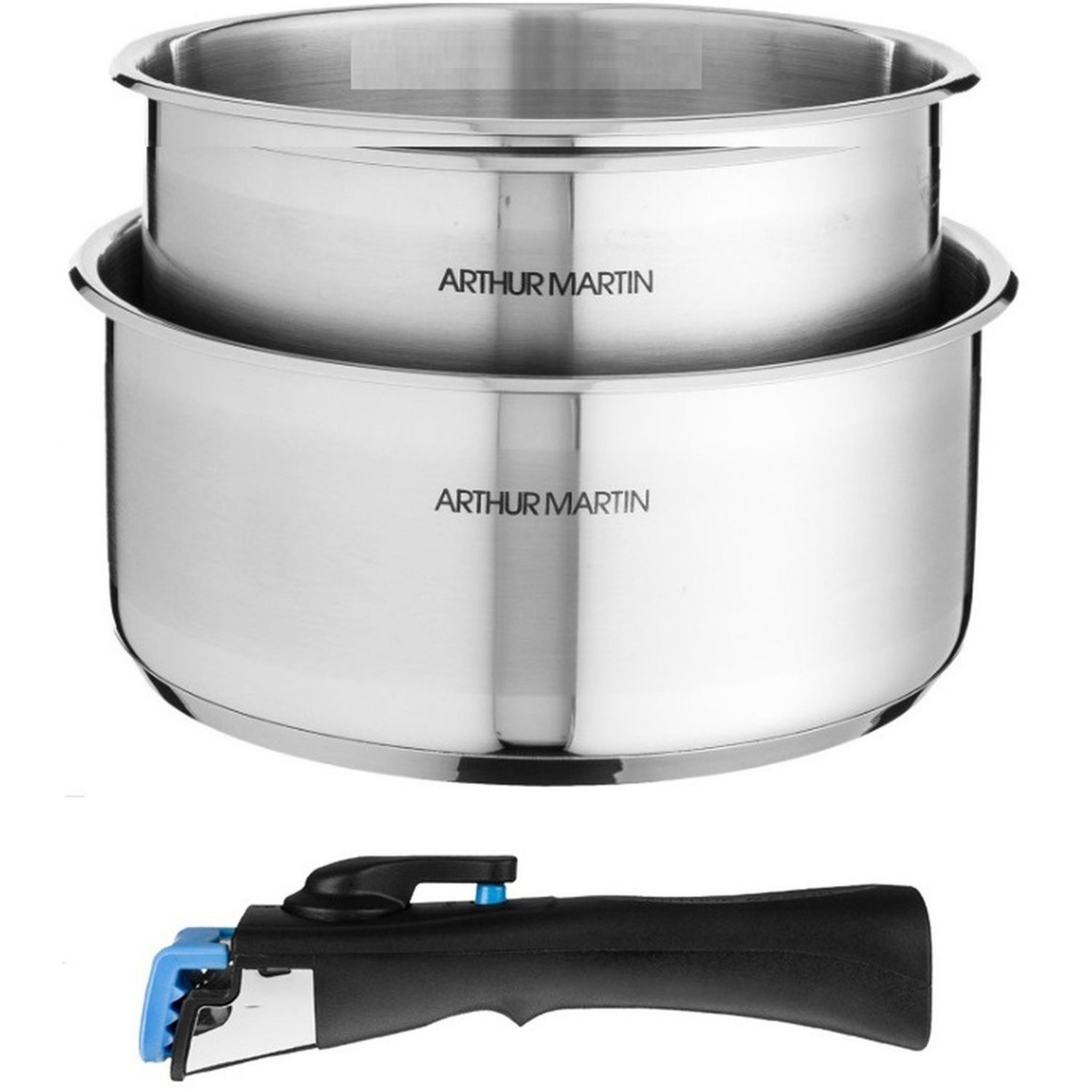 Casserole ARTHUR MARTIN inox 20 cm manche fixe