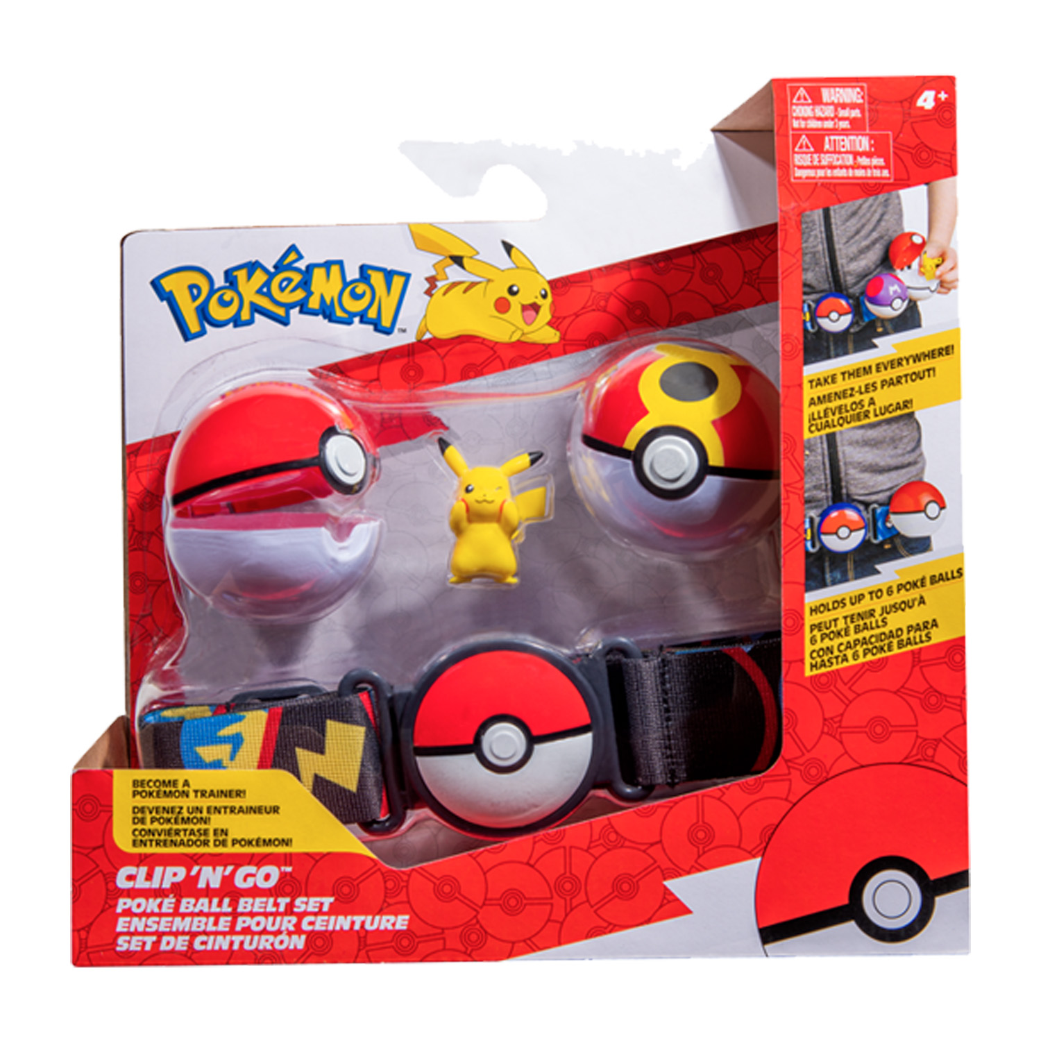 BANDAI Ceinture Pokémon Poké ball, Nest ball et Bulbizarre