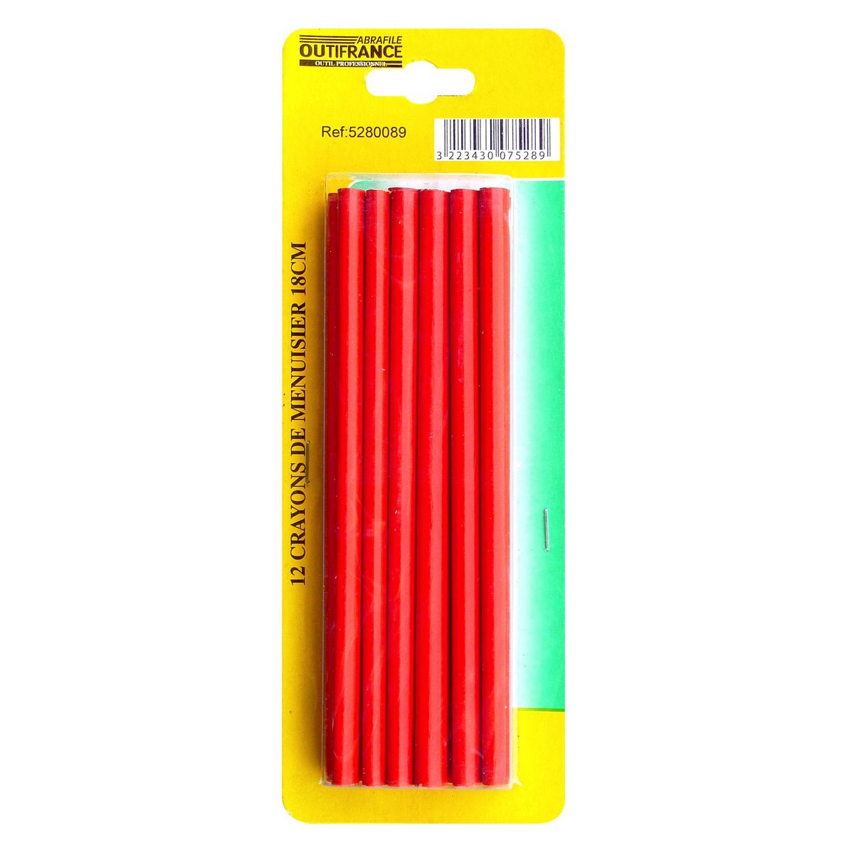 OUTIFRANCE 12 crayons de menuisier 18 cm