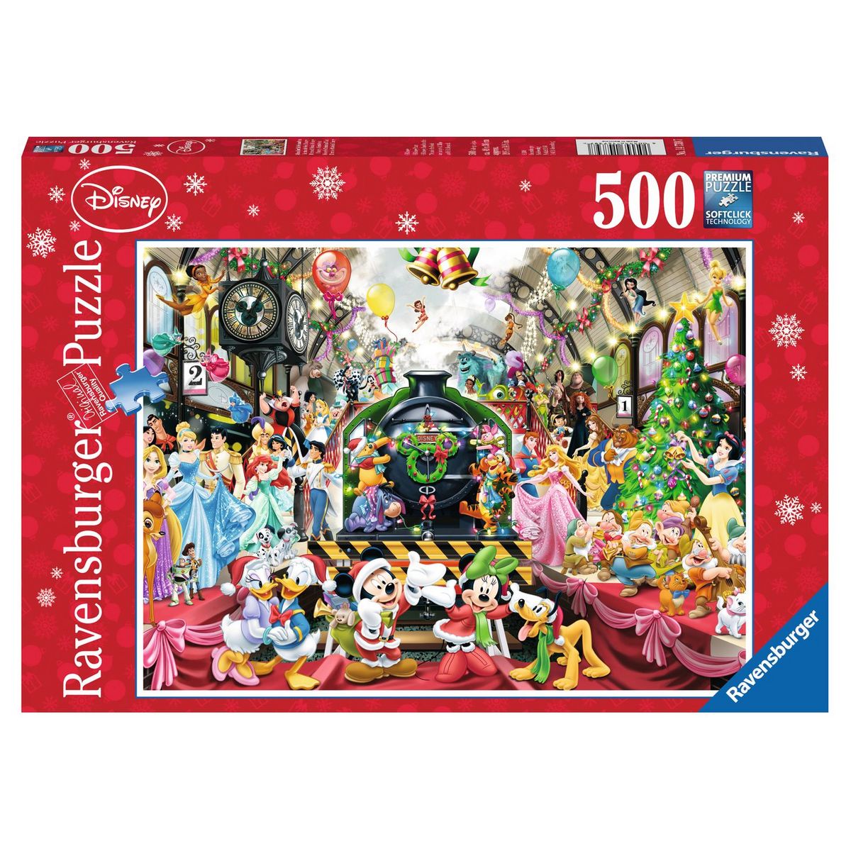 RAVENSBURGER Puzzle 500 pièces Le train de Noël Disney pas cher 