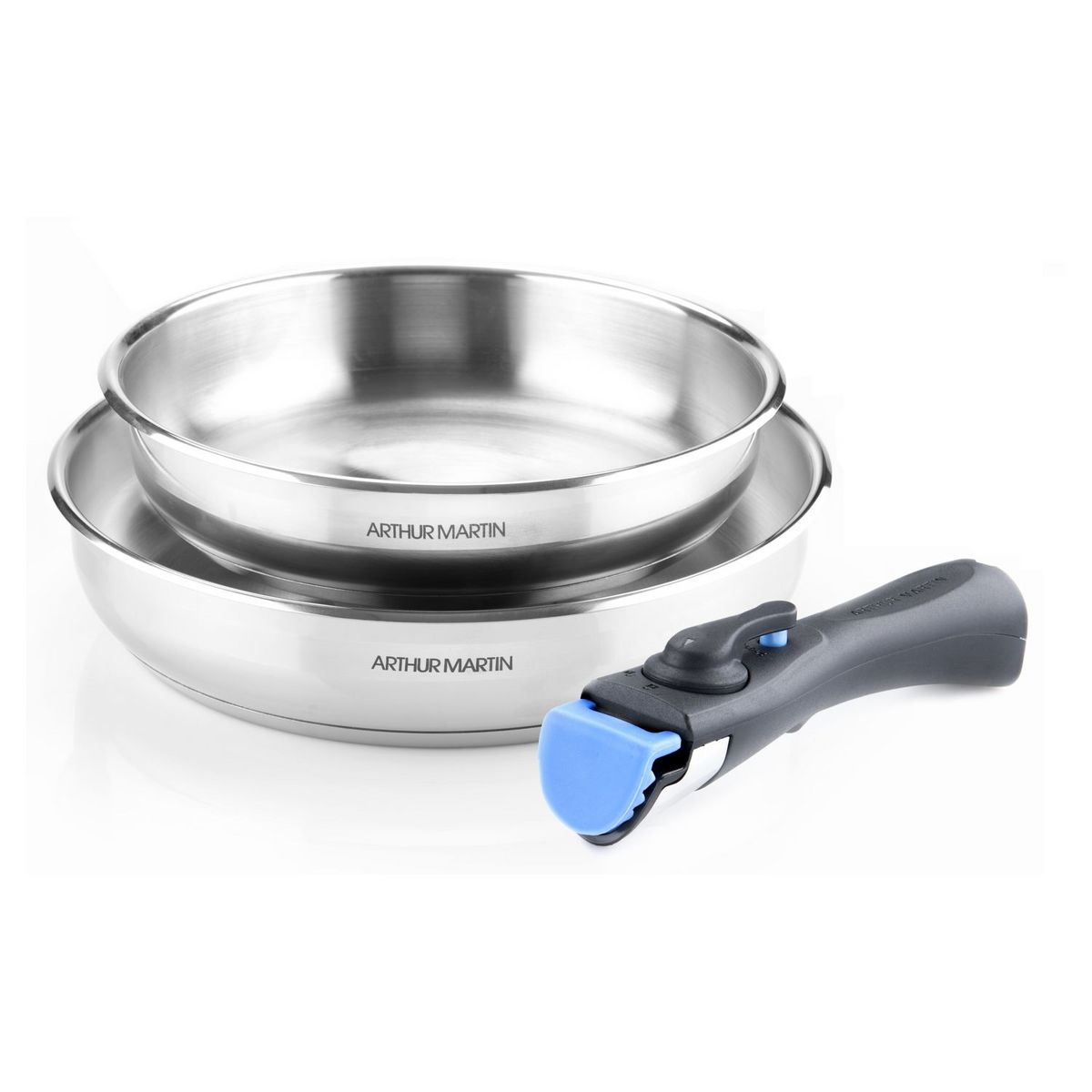 Poele inox manche amovible - Cdiscount