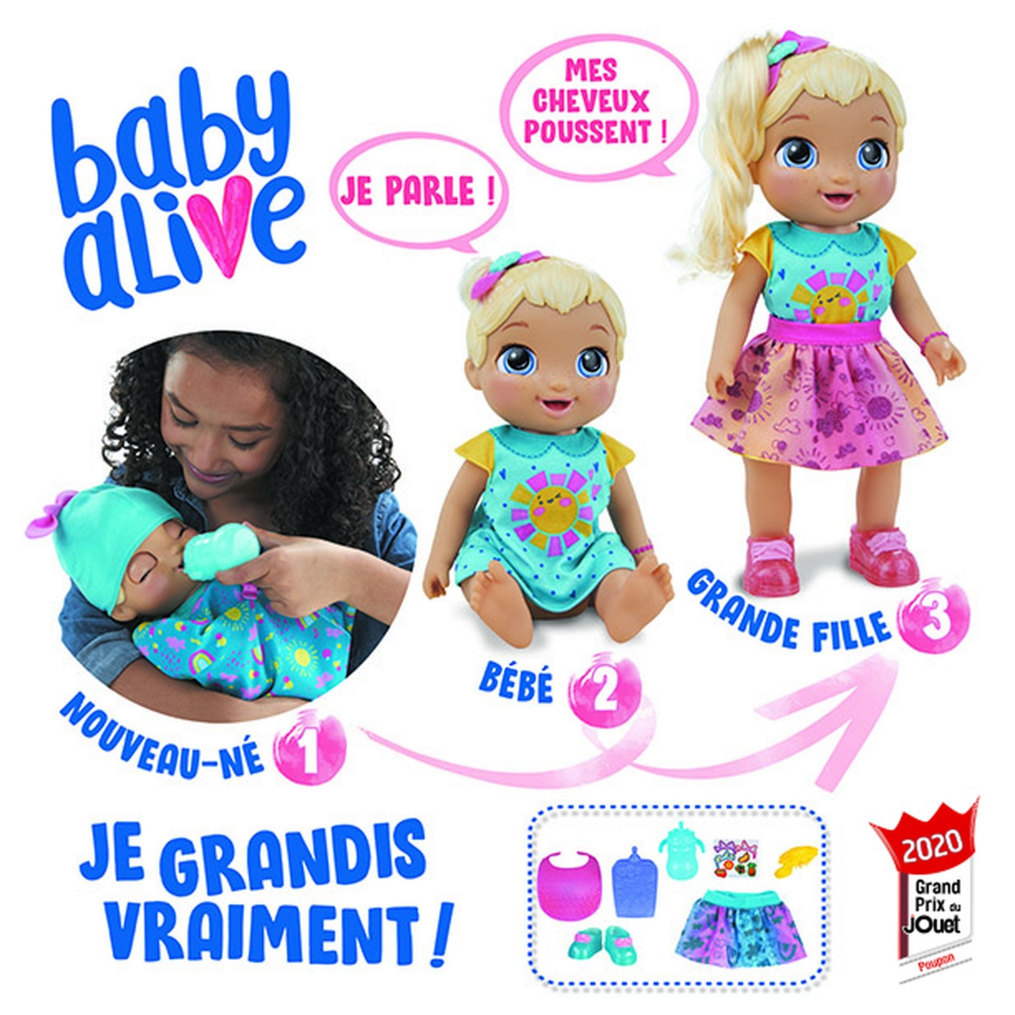 Hasbro Baby Alive Grandit Et Parle Poupee Baby Grows Up Pas Cher A Prix Auchan