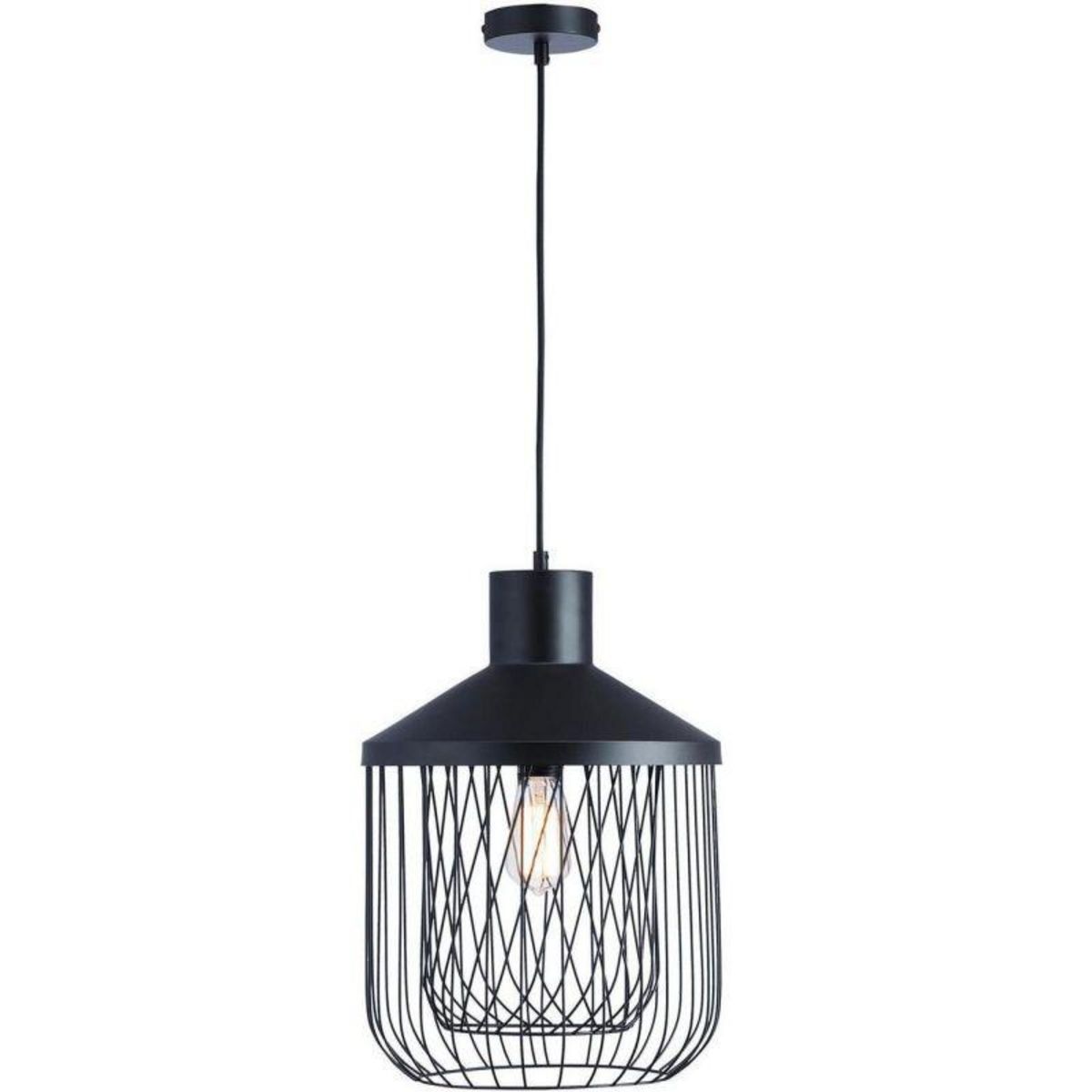 Paris Prix Lampe Suspension Design  Geraldine  43cm Noir
