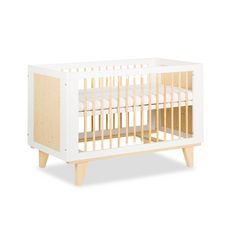 Chambre complète lit bébé 60x120 - commode - armoire 2 portes LittleSky by Klups Lydia - Blanc