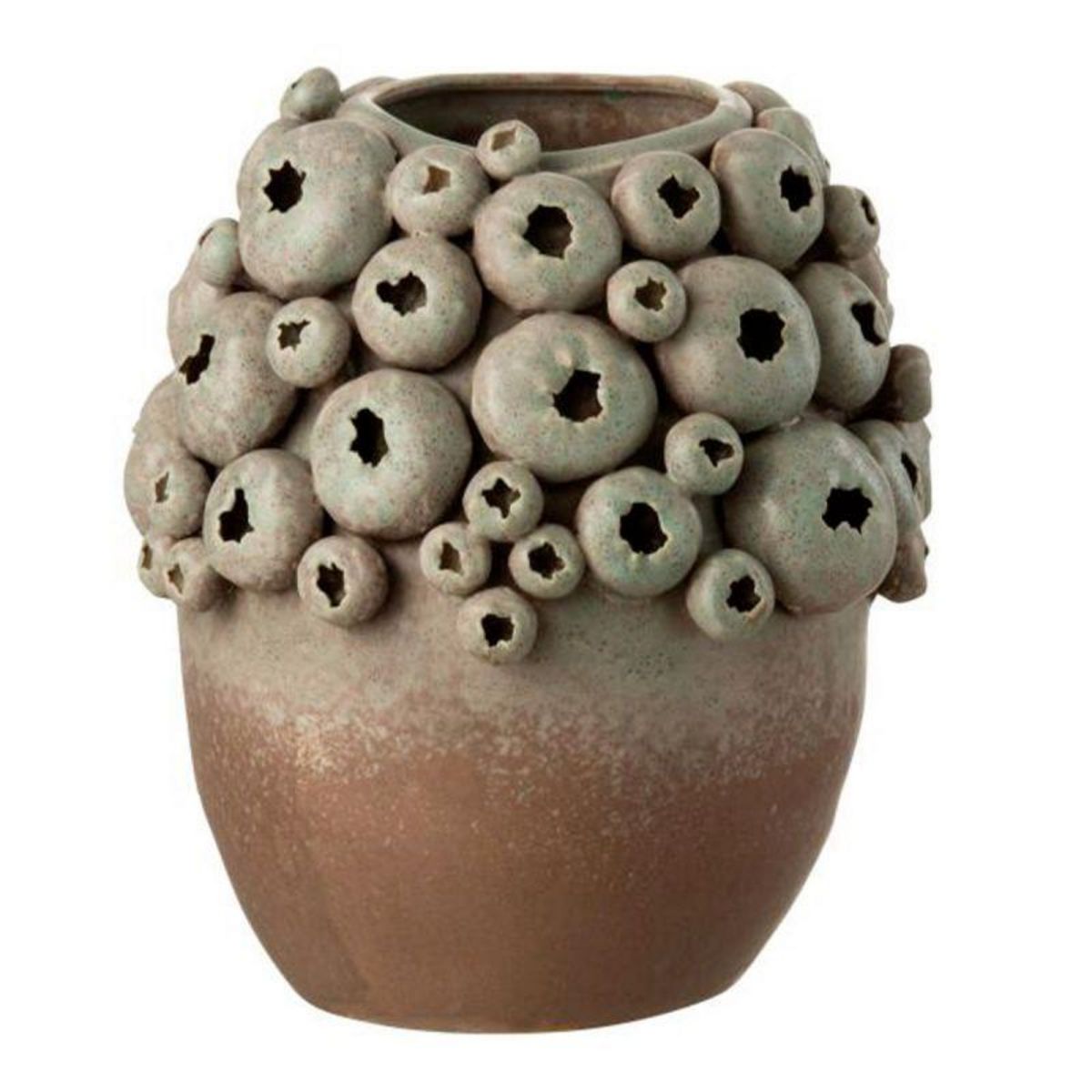 Paris Prix Vase en Céramique  Sakura  17cm Marron & Vert