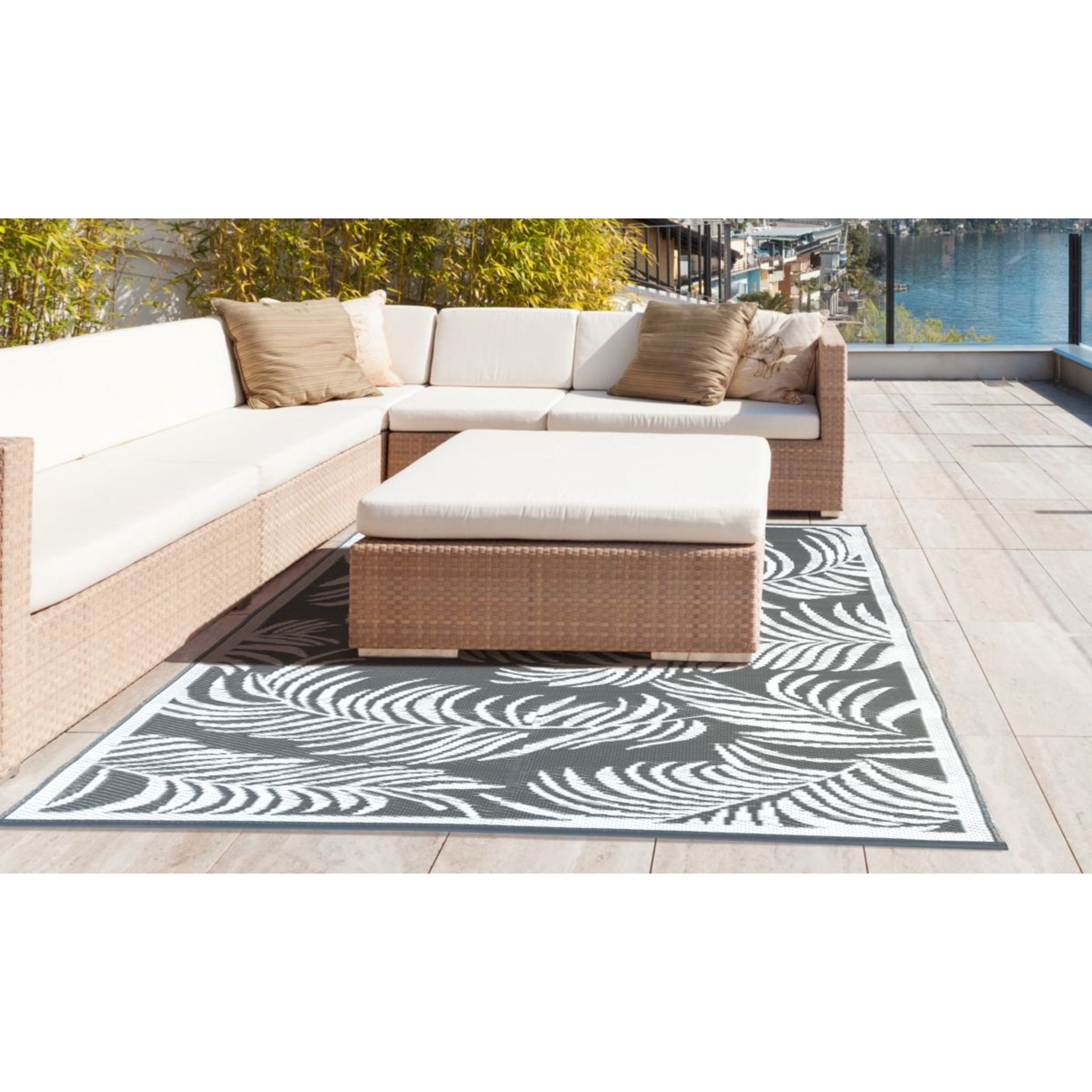 Tapis d'Intérieur/d'Extérieur Hygge Gris 160x220 SAKURA