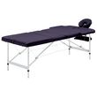 Table de massage pliable 3 zones Aluminium Violet