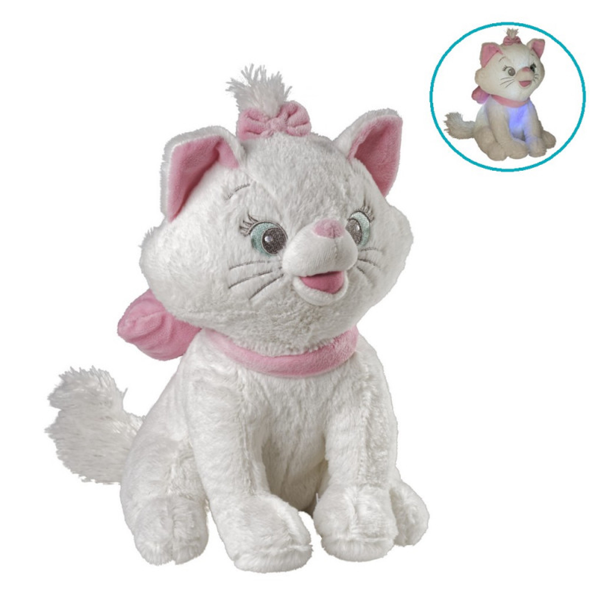 peluche marie chat phosphorescente Comme neuve Les motifs de son pyjama  sont phosphorescents - Disney | Beebs