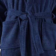 Peignoir unisexe Terry 100 % Coton Bleu marine L