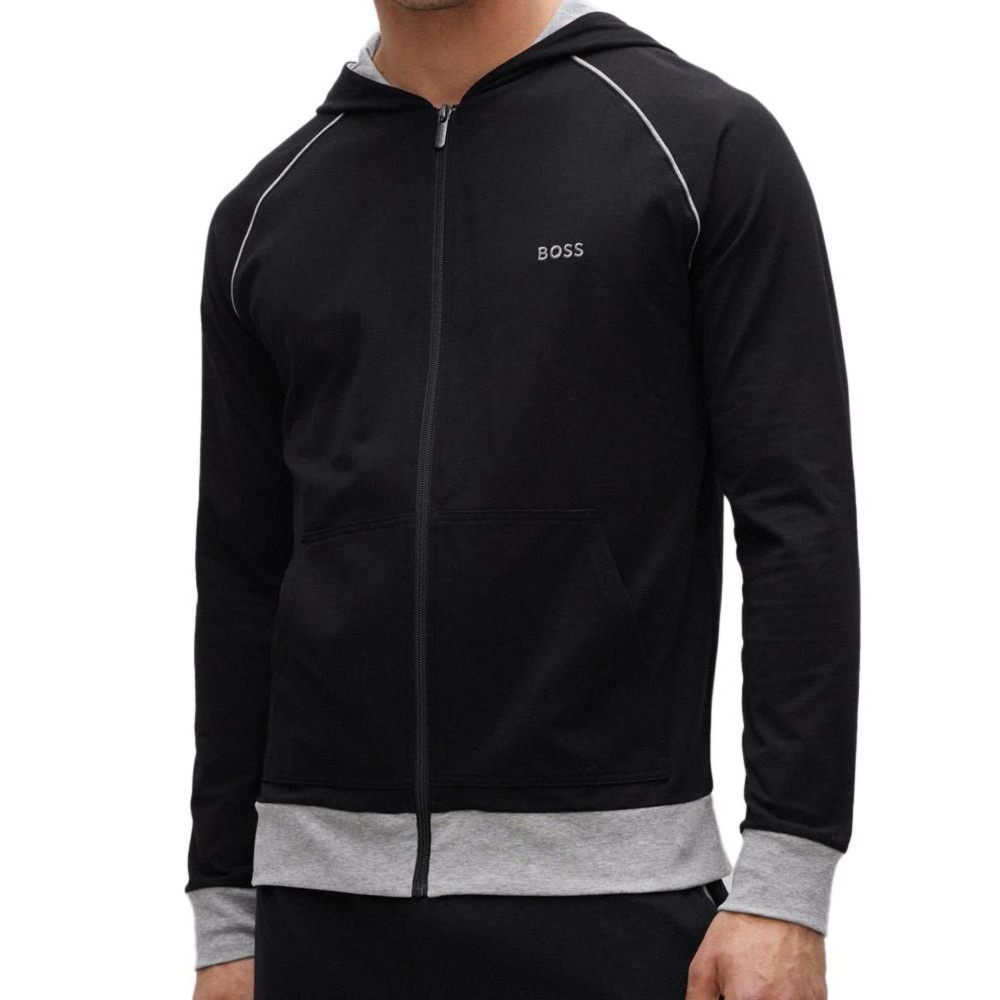 Sweat zippé Noir Homme Hugo Boss Mixu0026match pas cher - Auchan.fr