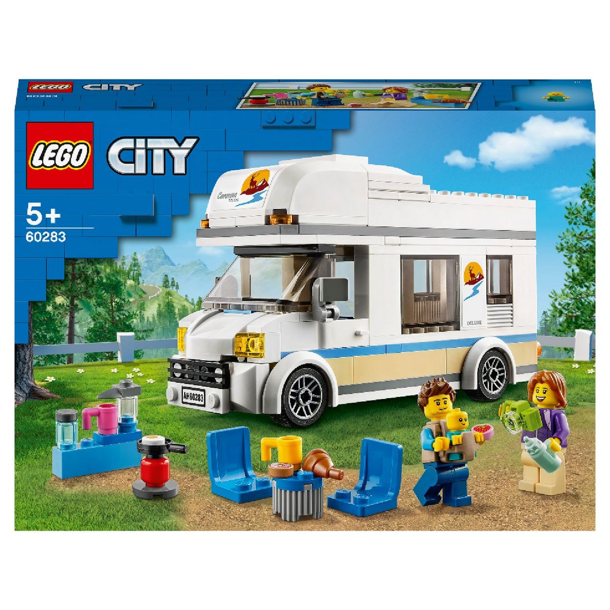 LEGO City 60283 Great Vehicles Le Camping Car de Vacances Jouet