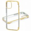 amahousse coque souple pour apple iphone 12 mini bords dorés dos transparent