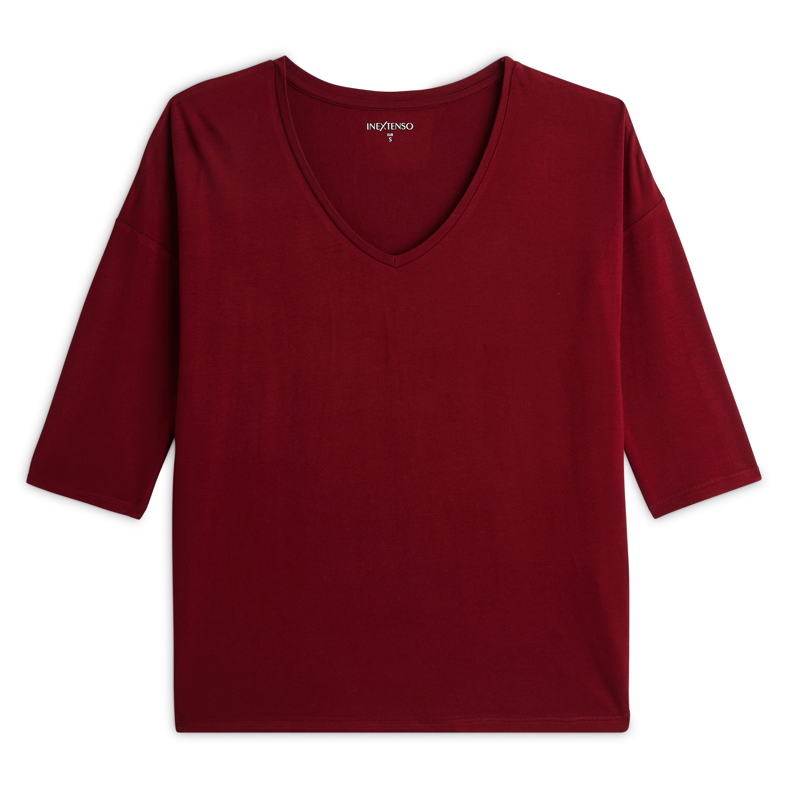 Tee-Shirt classique femme 140gr col rond manches longues Rouge  TT_GI64400L_003