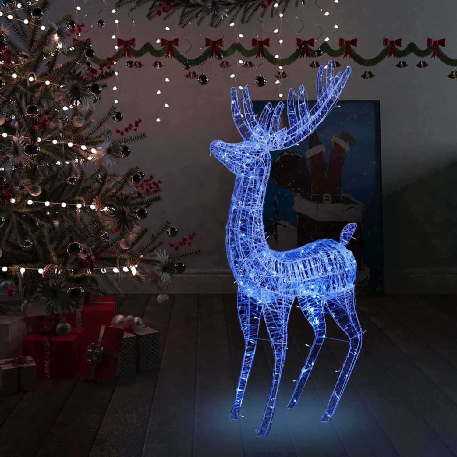 Sapin de Noel lumineux Acrylique 40 LED Bleu , Illumination de Noel