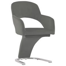 3056591 Dining Chairs 6 pcs Grey Velvet (3x287777)