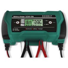ECOBAT Chargeur de batterie 12/24 V 25 A