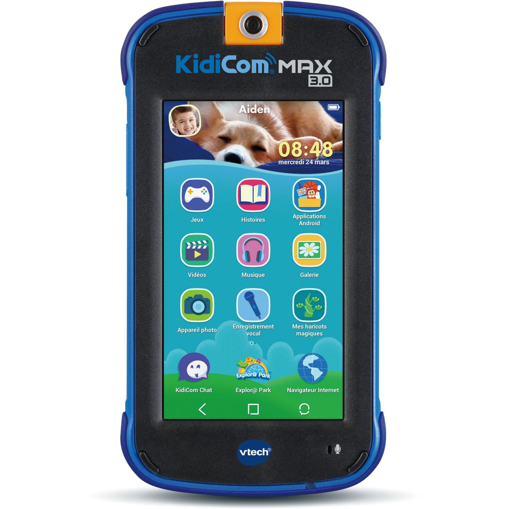 VTech - Storio, Étui à Rabat Bleu pour Tablette, Protection 2 en 1,  Compatible Storio MAX et Storio MAX 2.0, Cadeau Enfant de 3 Ans à 11 Ans -  Contenu