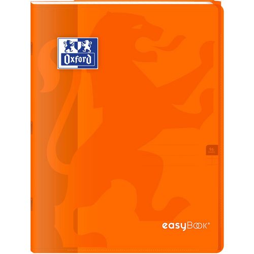Cahier agrafé polypro 24x32cm 96 pages grands carreaux Seyes Easybook orange