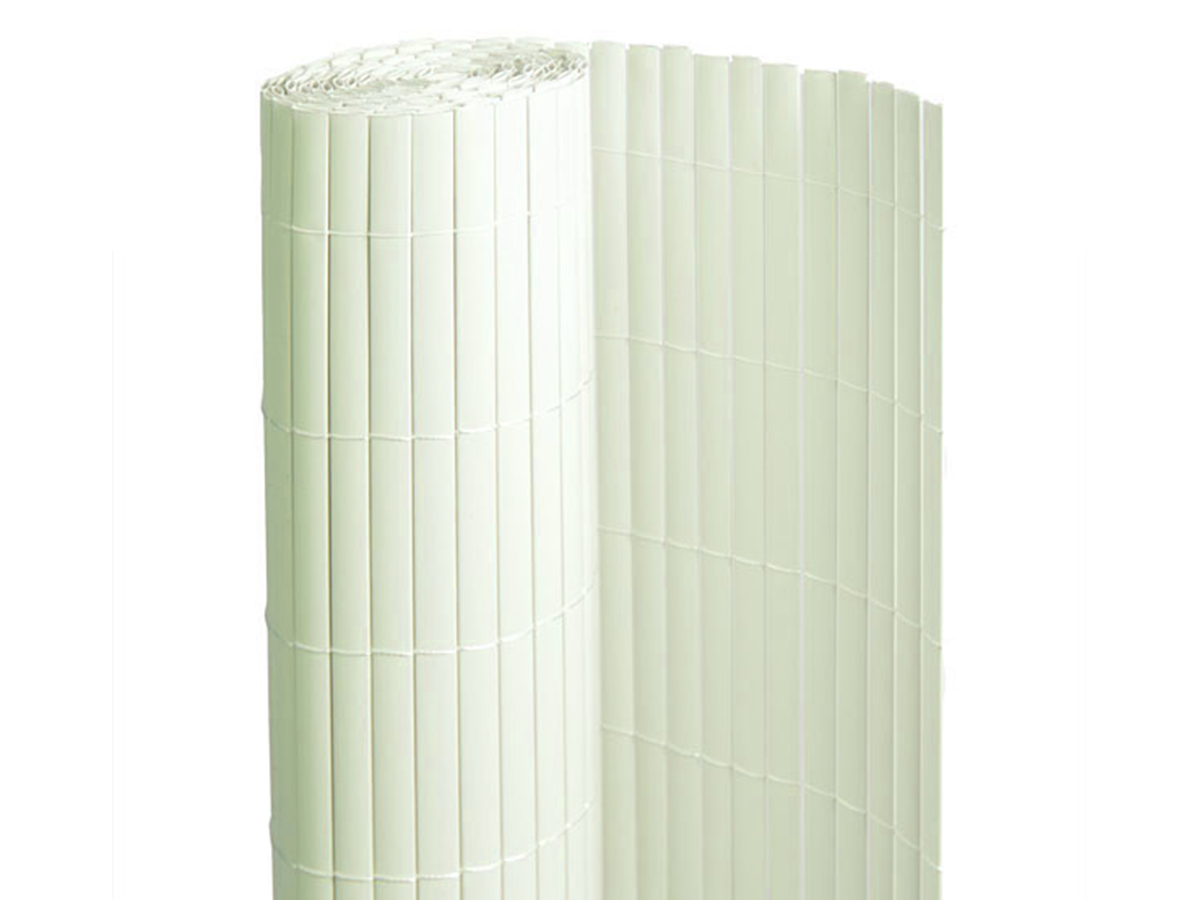 JARDIDECO Canisse PVC double face Blanc 3 m - 1 rouleau de 3 x 1