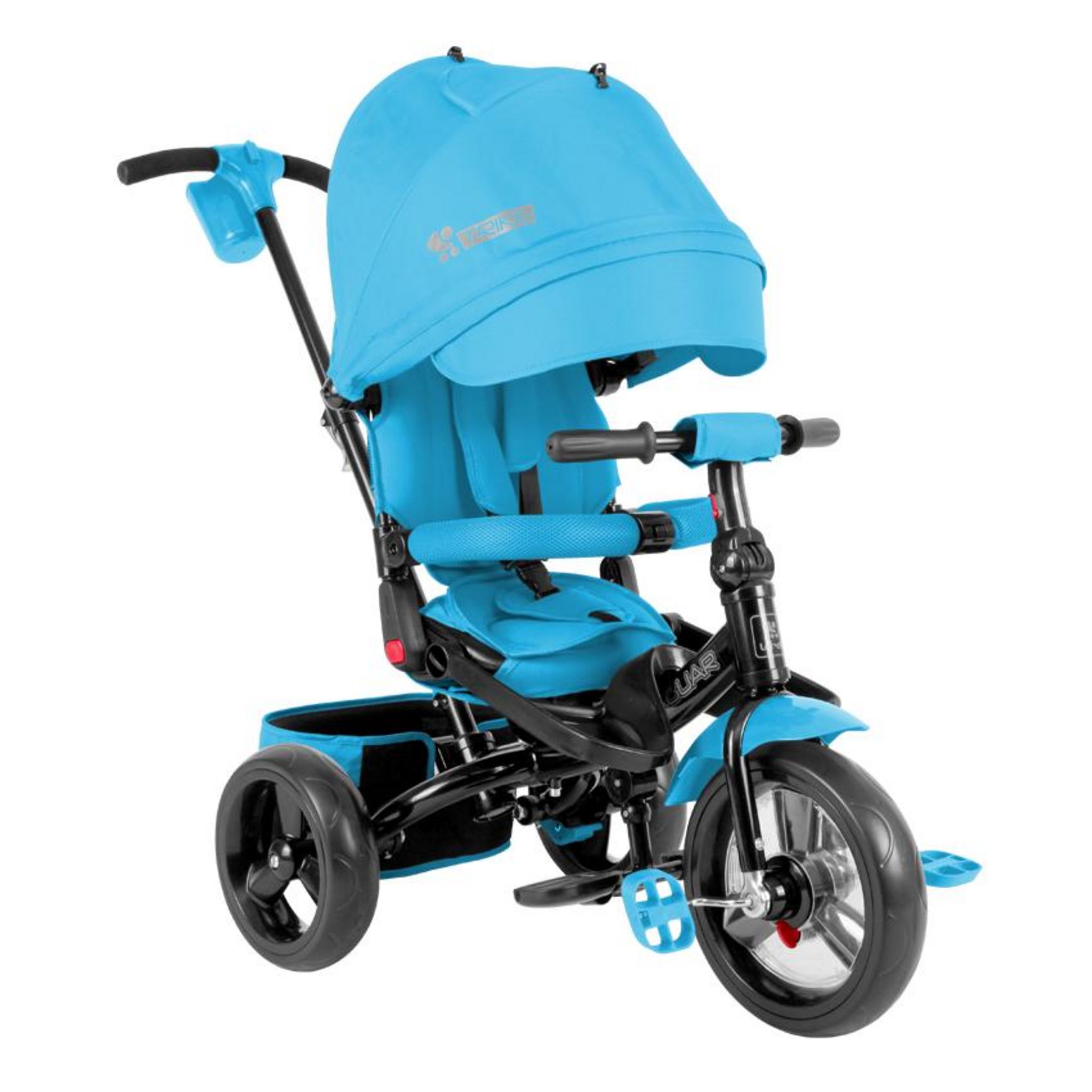 Tricycle enfant évolutif 4 en 1 réglable pliable alu. PP - Bleu