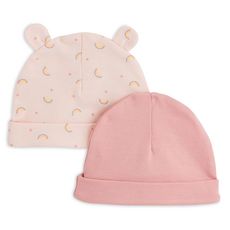 IN EXTENSO Lot de 2 bonnets de naissance bébé fille pas cher