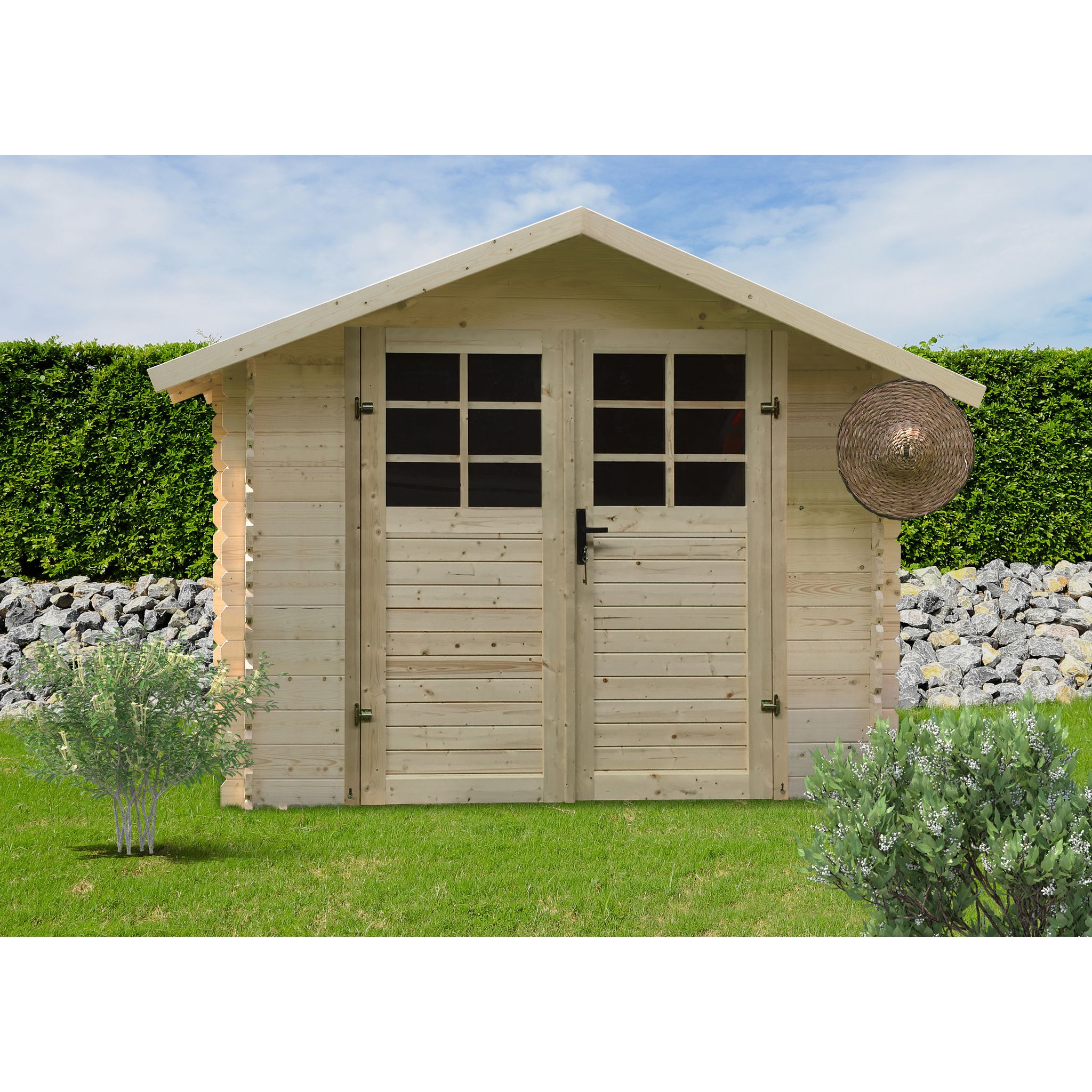 Abri de Jardin Bois ELENA 4.6 m² - Epaisseur des Murs : 28 mm