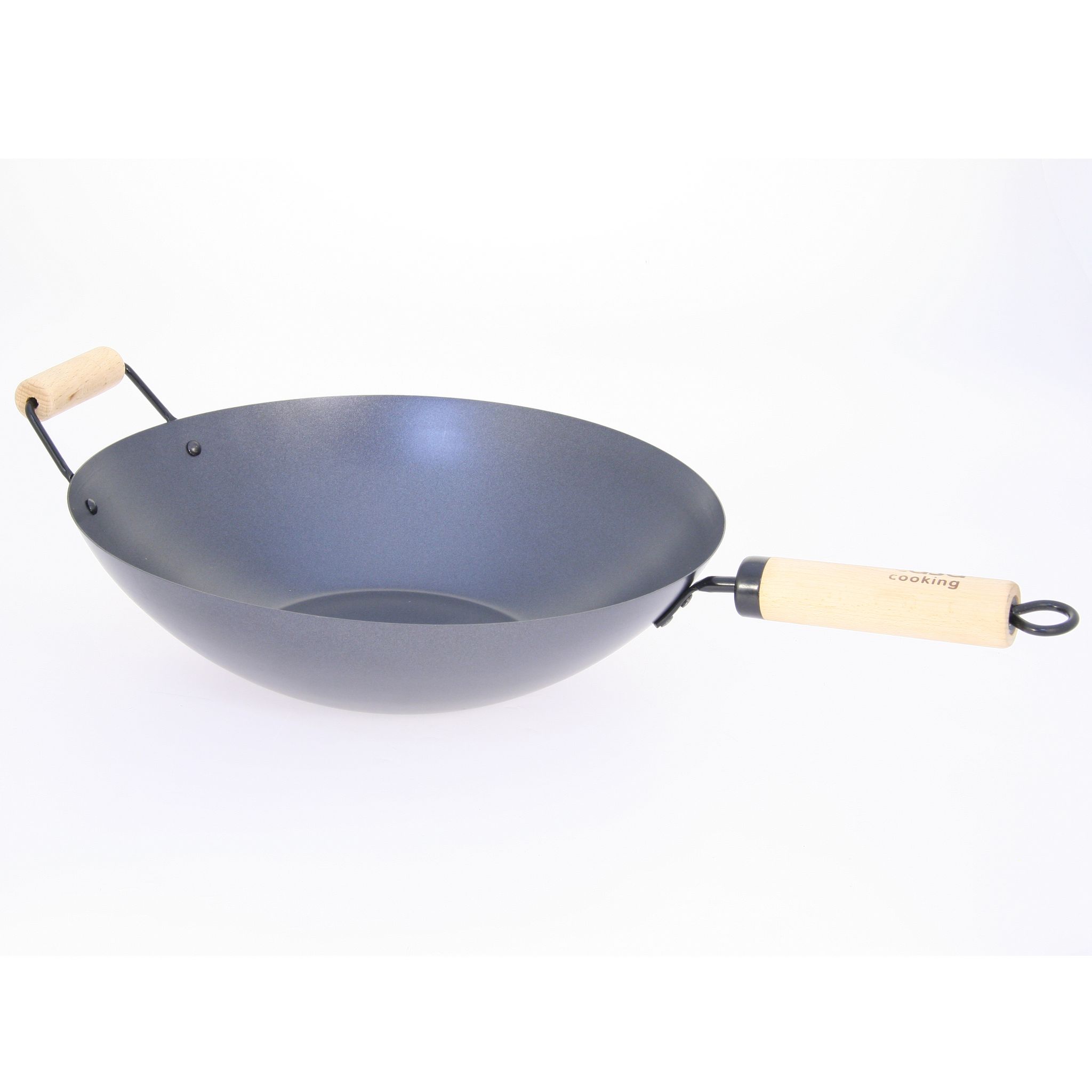 BATIMEX Wok en aluminium induction antiadhésif 28 cm ONYX avec poignée  imitation bois revêtement pierre 5 couches pas cher 