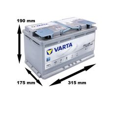 Varta Batterie Varta START-STOP AGM F21 12V 80ah 800A 580 901 080