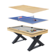 CONCEPT USINE Texas - Table multi-jeux 3 en 1 en bois ping-pong et billard