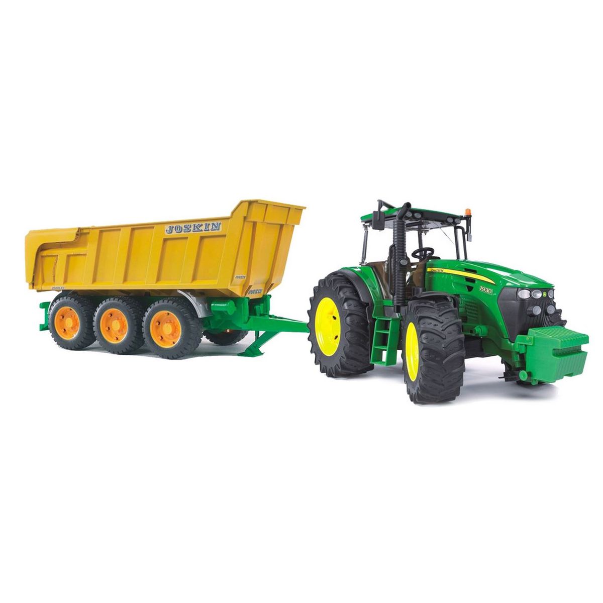 Tracteur JOHN DEERE 7930 avec remorque et rondins - BRUDER