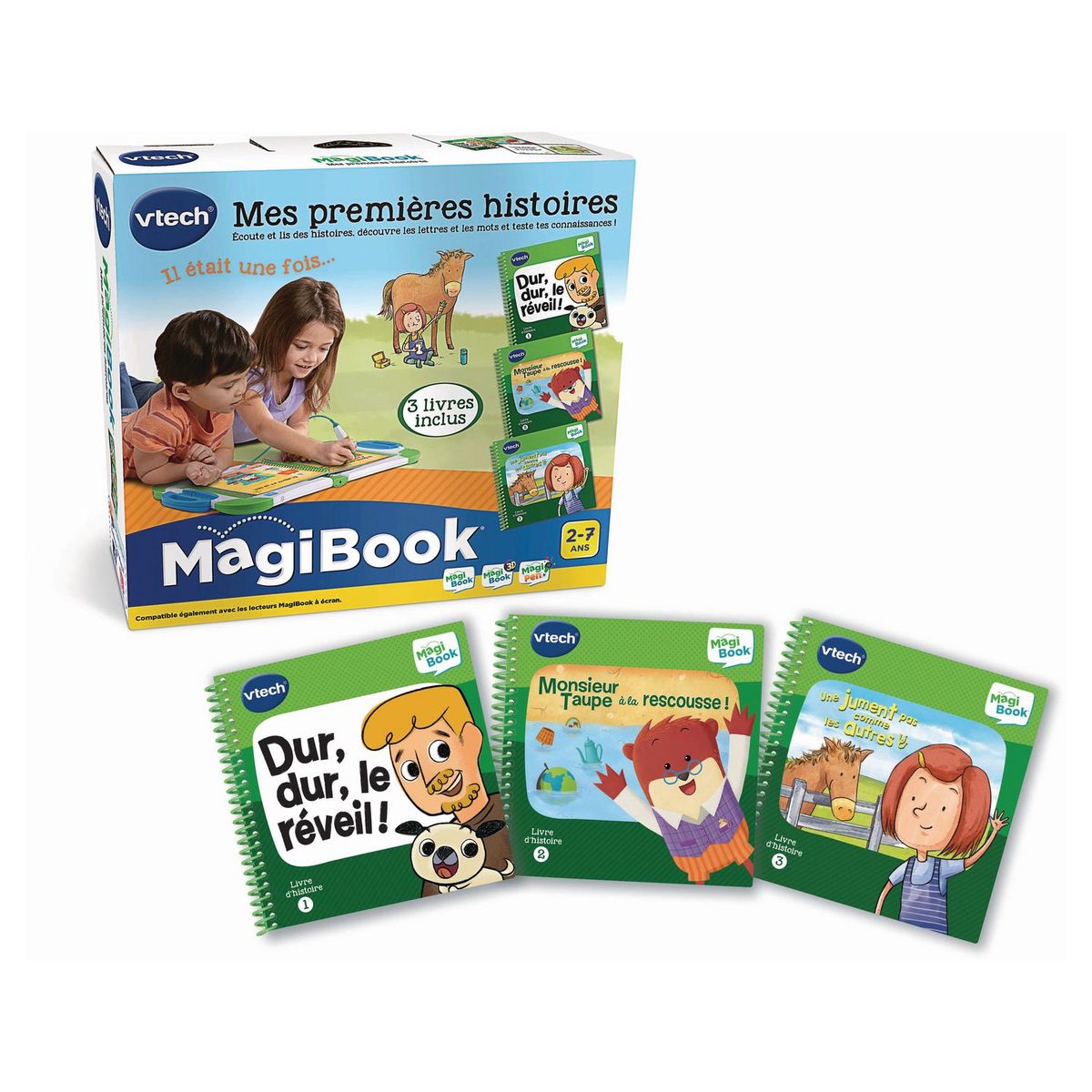 MagiBook Vtech Baby Starter Pack Rose avec 2 livres - Autre jeux éducatifs  et électroniques