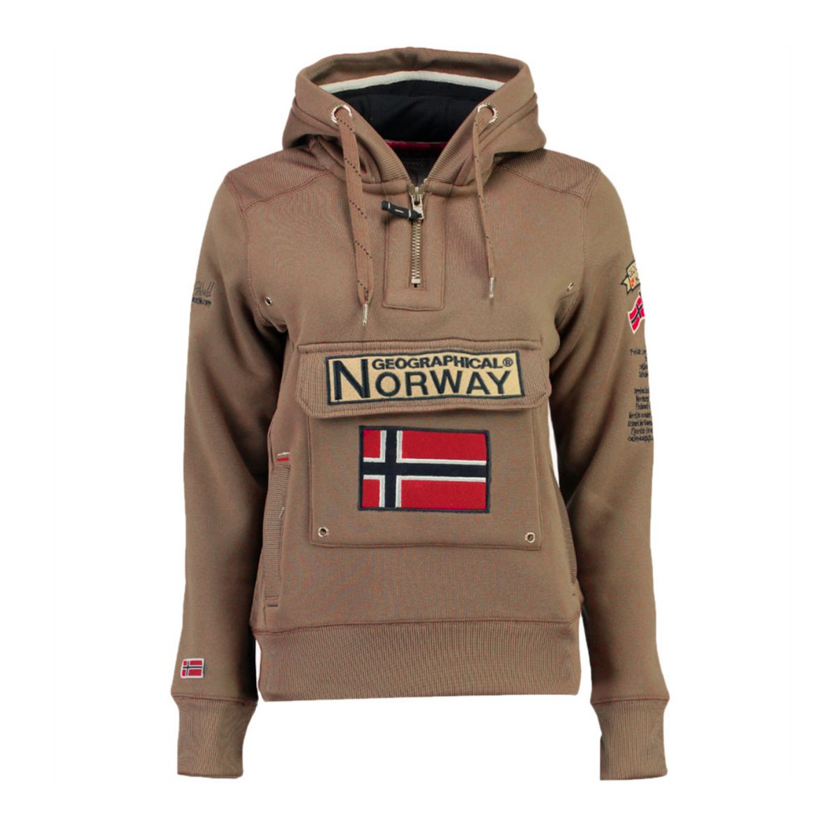 GEOGRAPHICAL NORWAY Sweat capuche Marron Femme Geographical