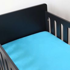 Drap housse bébé - Oeko-tex (Bleu turquoise)