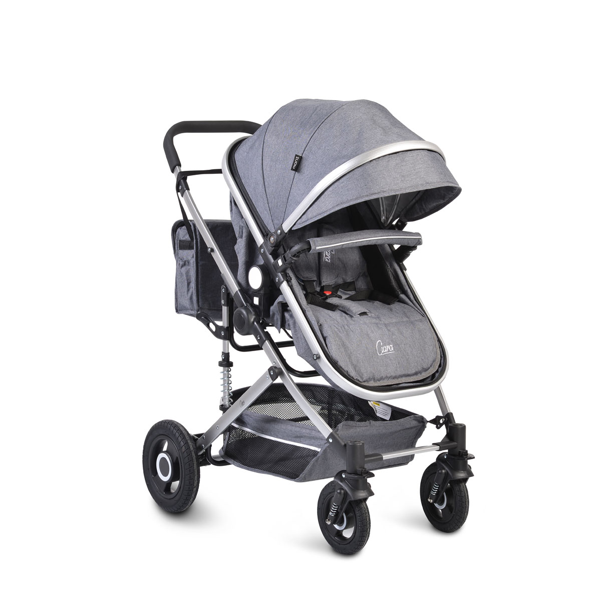 Poussette multifonction mika 2en1 grey graphite de Lionelo sur