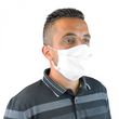 Lot de 5 masques de protection visage lavable, réutilisable 3 couches en tissu - Blanc
