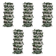 Clotures treillis de saule 5pcs feuille artificielle 180x120 cm