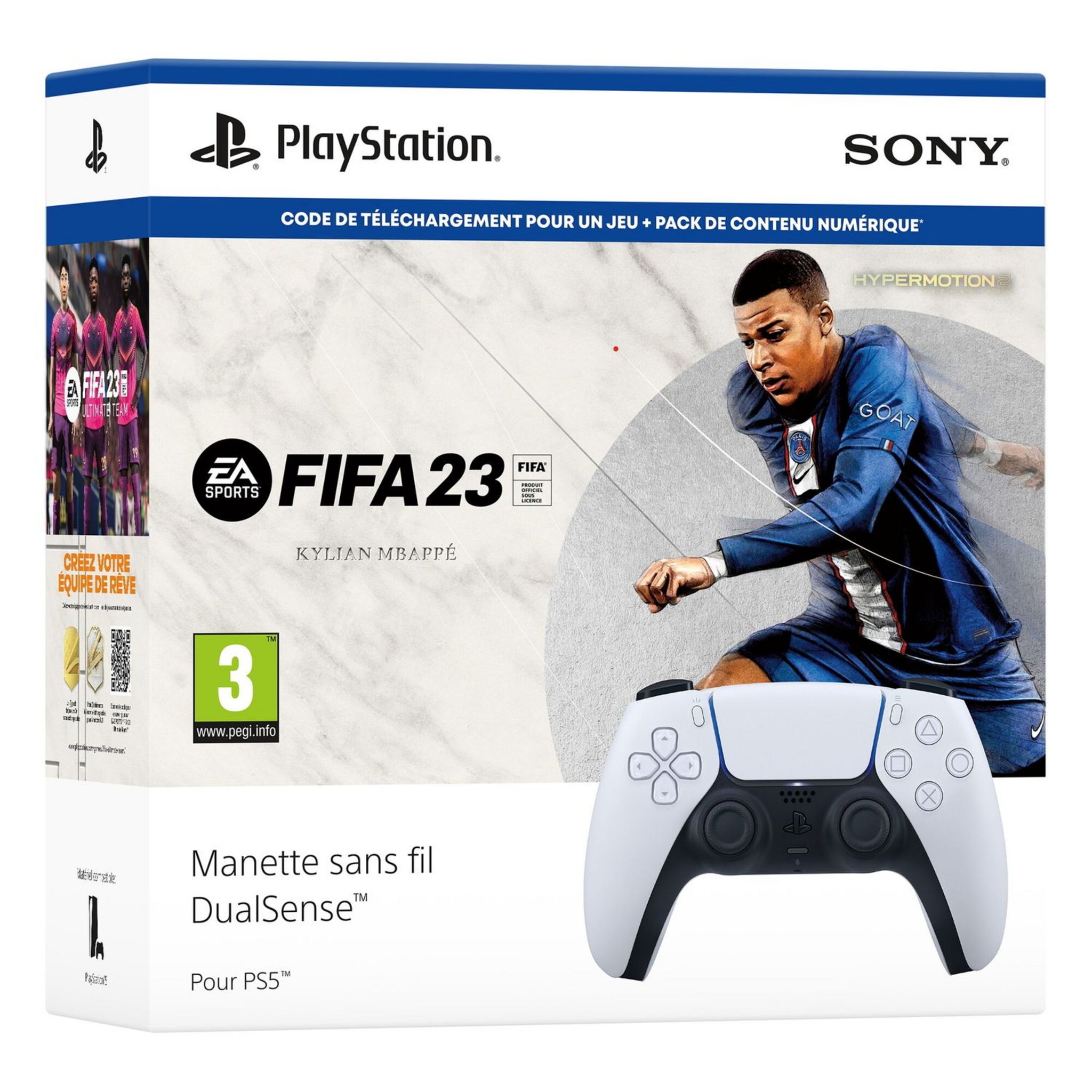 SONY Manette sans fil DualSense + FIFA 23 PS5 pas cher - Auchan.fr