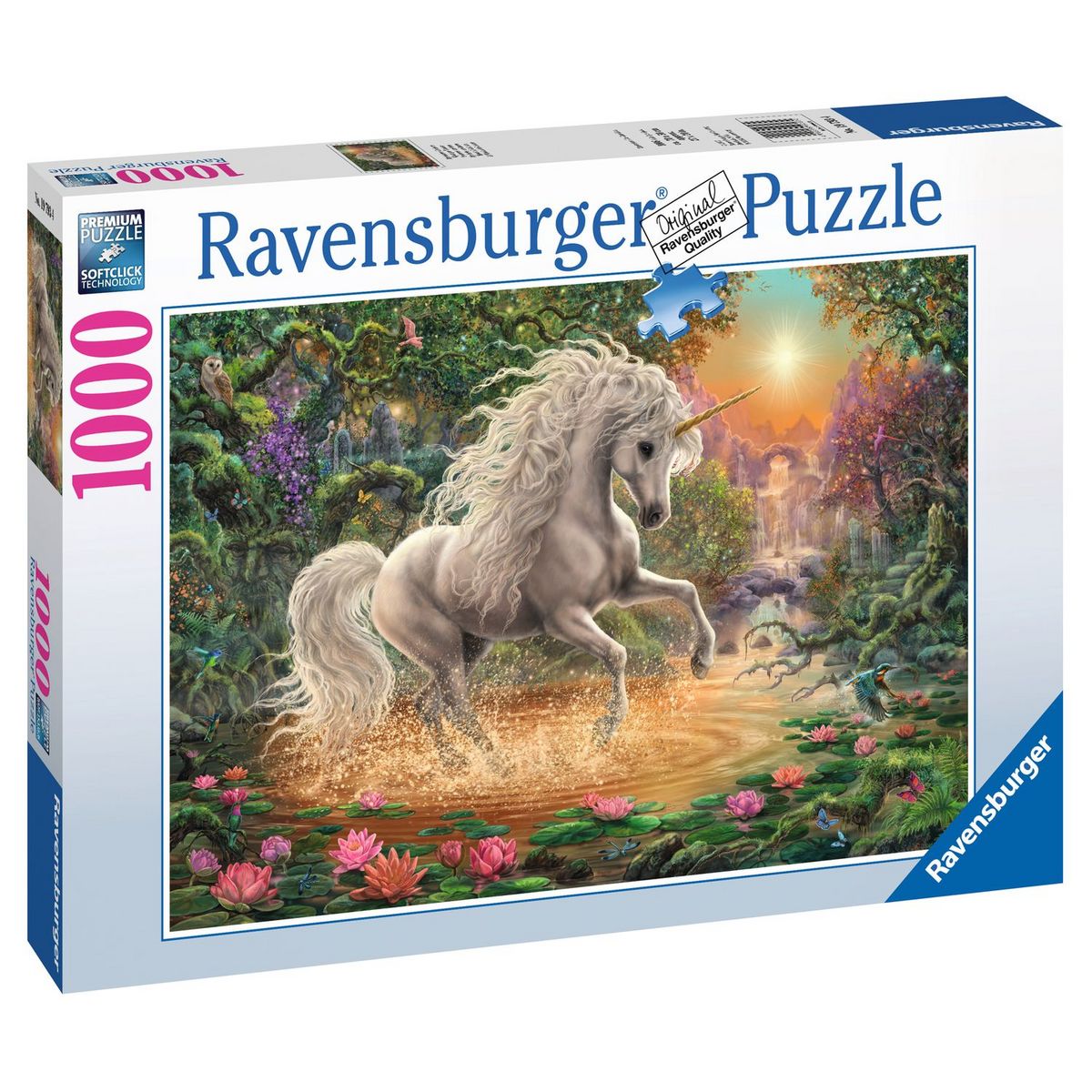 Puzzle 60 pièces : Licorne dans un jardin enchanté - N/A - Kiabi