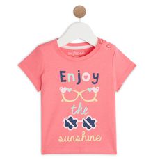 IN EXTENSO T-shirt manches courtes bébé fille (Rose)